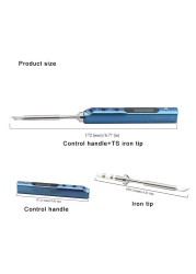 SQ001 Mini Smart Portable Adjustable Temperature 65W Soldering Station Electric Soldering Iron with DC Power and Iron Tips TS100