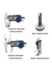 SHAHE New Hardened Stainless Steel 0-150mm Caliper Digital Vernier Caliper Micrometer Electronic Vernier Caliper Measuring Tool