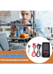 HT116 Auto Range Smart Digital AC Meter 1000V 10A True RMS DC Tester AC Voltmeter Ammeter Ohm Voltage Current Meter