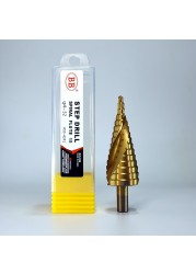 BB Step Drill Bit HSS 4-12 4-20 4-32mm Titanium Coated Cobalt Cone Spiral And Straight Flute For Steel Wood Metal Hole