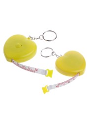 Dropshipping Portable Keychain Retractable Ruler Heart-shaped Tape Measure 1.5 Meter