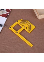 Plastic Angle Measuring Tool Protractor 0-180 Degree Angle Ruler Woodworking Measuring Tools Rotary Measuring Ruler