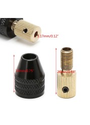 3.17mm Electric Shaft Motor Mini Chuck Fittings Clamp 0.3mm-3.5mm Drill Bit