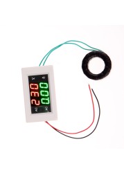 AC Ammeter Digital Voltmeter 220V Panel Amp Volt Current Voltage Meter Tester Double LED Display High Quality