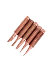 5pcs/set 900M-TCopper Soldering Iron Pure Copper 900M Soldering Iron Headset Inside Hot Bare Copper Electric Soldering Iron Tip