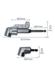 105 Degree Magnetic Angle Bit Extension Screw Driver 1/4 Hex Shank Angle Driver Screwdriver Power Tool Accessories