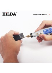 HILDA 18V Engraving Pen Mini Drill Rotary Tool with Grinding Accessories Set Multifunction Mini Engraving Pen for Dremel Tools