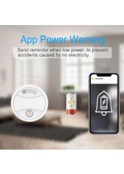 Tuya wifi smoke alarm remote smart home app notification smoke detector home security