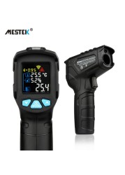 Mestek IR01 Series Digital Infrared Thermometer -50~380/550/800 Degree Non Contact Thermometer Gun Thermometer with Color Display