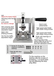 Portable household wire stripper manual wire peeling tool cable stripping machine with hand crank use with electric hand drill