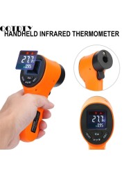 LCD Infrared Thermometer Non Contact Laser Point Industrial Thermometer Heat Gun 50~550℃ -58~1022℃ HW550