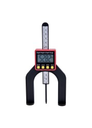 Digital LCD Depth Gauge Height Gauge 0-80mm 0.01mm Caliper with Magnetic Feet for Tables Router Woodworking Measuring Tools