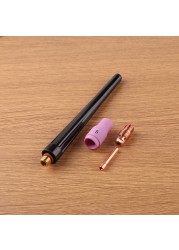 4pcs Argon TIG Welding Torch Consumable WP-17/18/26 Electrode Collet Body Collet Alumina Nozzle Long Cap TIG Weld Accessories