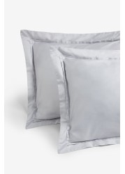 Collection Luxe 1000 Thread Count 100% Cotton Sateen Duvet Cover and Pillowcase Set Plain