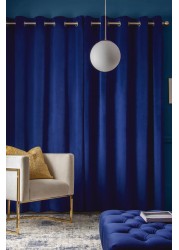 Matte Velvet Curtains Eyelet Lined