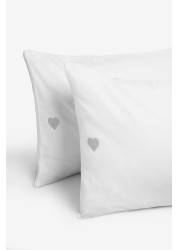 Embroidered Duvet Cover and Pillowcase Set