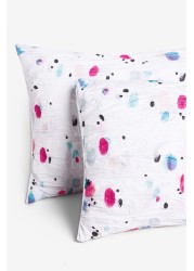 Simply Soft Crinkle Painted Spots Duvet Cover and Pillowcase Set