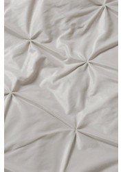 All Over Pleated Velvet Duvet Cover and Pillowcase Set