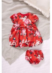 Lipsy Baby Puff Sleeve Dress With Matching Knicker