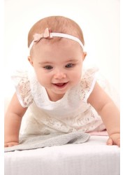 Lipsy Baby Lace Flower Girl Dress With Matching Knicker