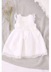 Lipsy Baby Lace Frill Christening Dress