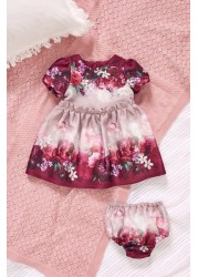 Lipsy Baby Puff Sleeve Dress With Matching Knicker