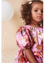 Floral Print Taffeta Dress (3mths-8yrs)