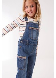 FatFace Blue Rainbow Dungarees