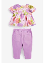 Printed Co-ord Blouse And Trousers (3mths-7yrs)