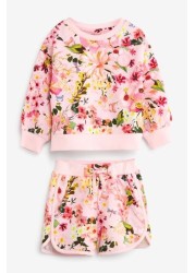 Baker by Ted Baker Floral Sweatshirt and Shorts Set