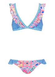 Sunuva Blue Geo Frill Bikini