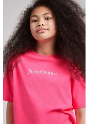 Juicy Couture Pink Boxy Quarter Sleeve T-Shirt