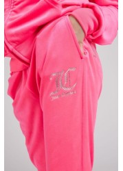 Juicy Couture Pink Velor Slim بنطلون رياضي