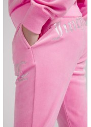 Juicy Couture Pink Velour Slim Joggers