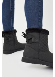 Lipsy Quilted Faux Fur Lined Boot (Older)