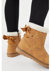 Lipsy Quilted Faux Fur Lined Boot (Older)