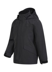 Mountain Warehouse Black Solar Kids Waterproof Jacket