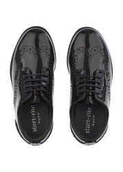 Start-Rite Brogue Snr Black Patent Leather Smart School Shoes