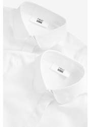 2 Pack Short Sleeve Curved Collar Premium Shirts (3-16yrs)