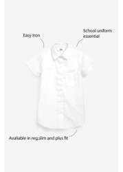 2 Pack Short Sleeve School Shirts (3-17yrs) Plus Fit