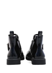 Start-Rite Icon Black Patent Leather Zip-Up Boots