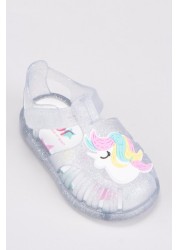 Igor Clear Tobby Natural Unicornio Glitter Sandals