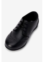 School Leather Lace-Up Brogues Wide Fit (G)