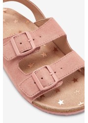 Double Buckle Corkbed Sandals Wide Fit (G)