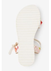 Baker by Ted Baker White Floral Platform Sandals