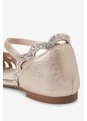 Scalloped Edge Sparkle Occasion Shoes