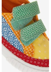 Little Bird Rainbow Patchwork Print Trainers