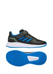 حذاء رياضي أسود RunFalcon للشباب والناشئين من Adidas