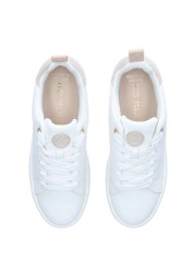 KG Kurt Geiger White Vegan Lighter Lace-Up Trainers