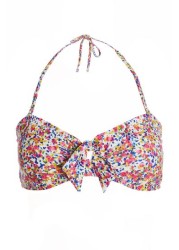 Quiz Floral Spot Bandeau Bikini Top